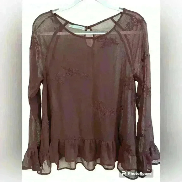 Tops - Maurice’s Sheer Embroidered Top Size M